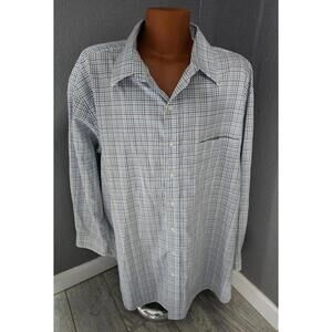 Men's GS Cool & Dry Button Up Shirt 4X Classic Fit Size 20 34/35 Checkered